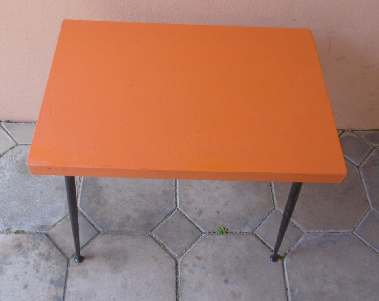 VINTAGE DESSERT TABLE - 70S - WOOD AND METAL