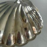 Silver-plated shell catchall – vintage shell decorative tray