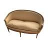 Superb patinated wooden sofa Louis XVI style.fabric stone Frey.XIXe