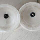 Pair of glass paste chandeliers