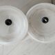 Pair of glass paste chandeliers