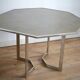 Chrome steel table and glass tray, France, circa 1970