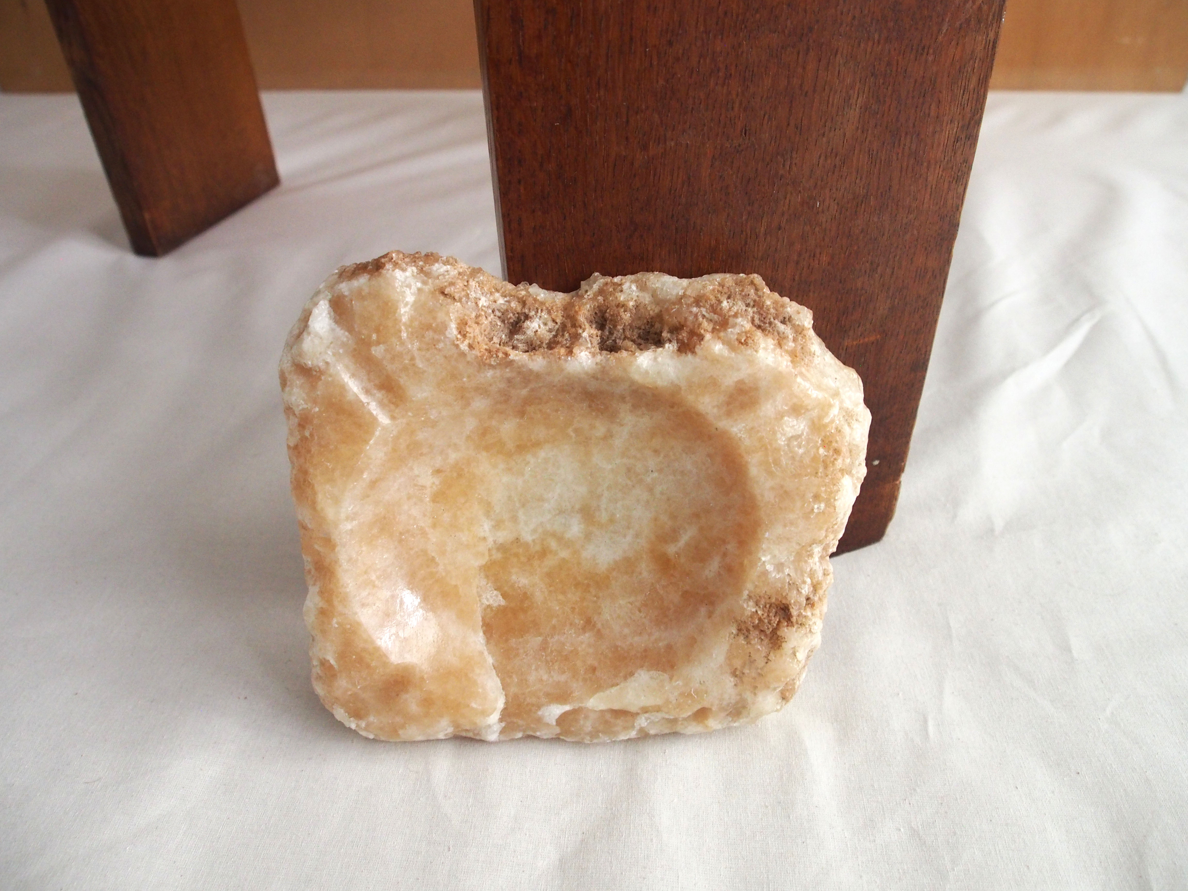 Marbled stone ashtray