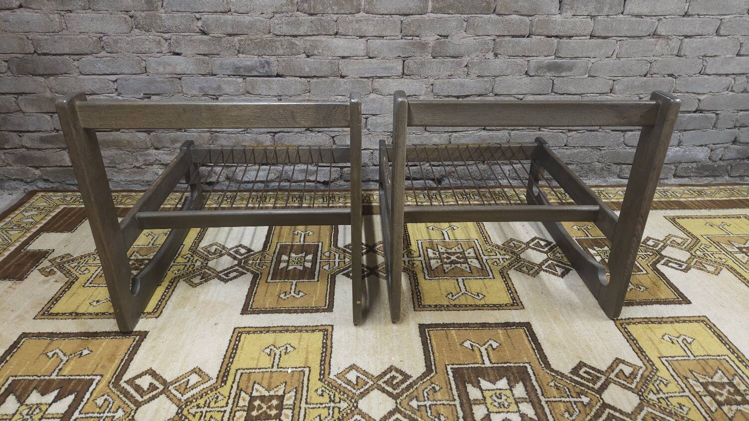 Pair of green armchairs 1970