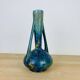 Art Nouveau vase from Pierrefonds in blue crystalline enamels.