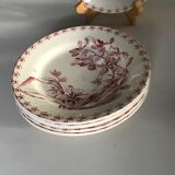 Lot of 6 plates Gien Iron Earth