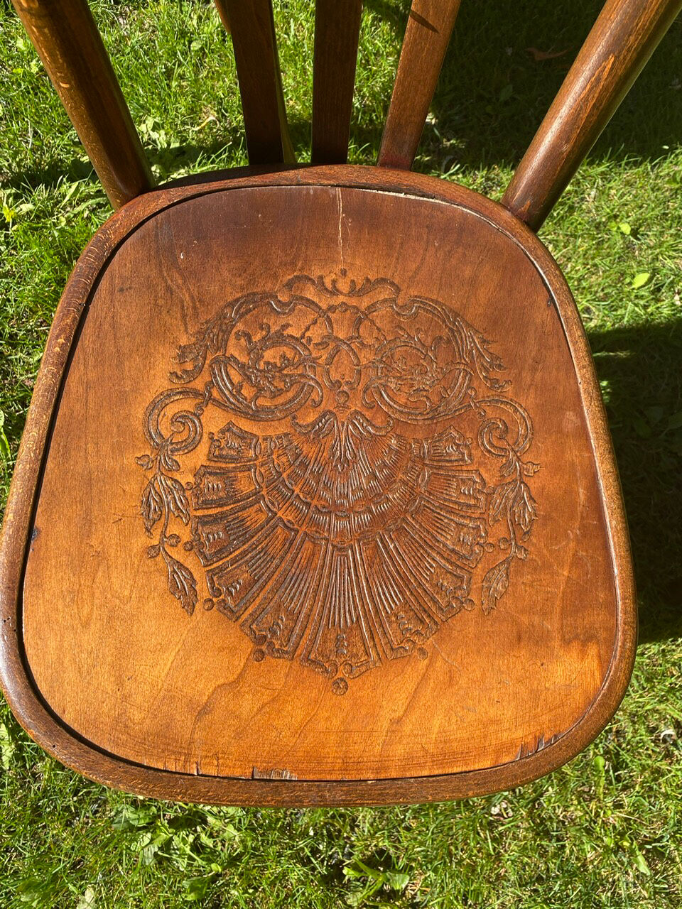 6 Fischel bistro chairs with labels, circa 1930