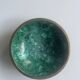 Bowls in natural malachite with brass edges - 1970s