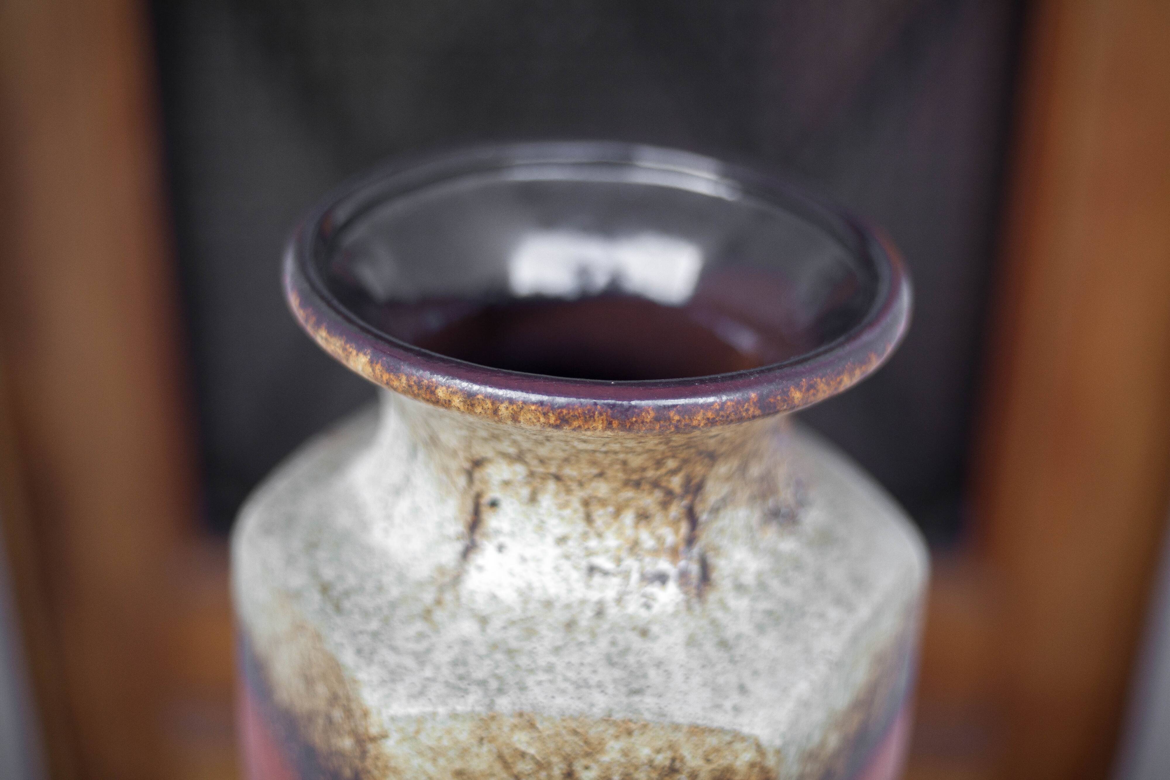 Large West Germany ceramic vase 297-41, scheurich Keramik, decorative vase, floor vase, flower pot