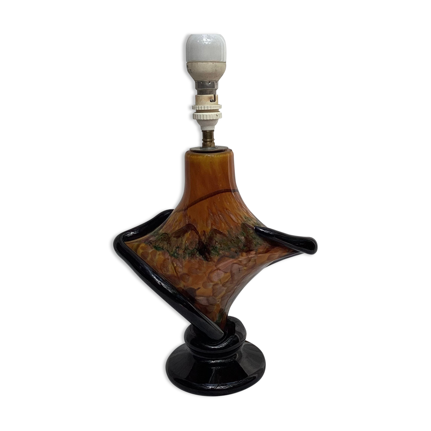 Table lamp foot design molded glass