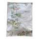 Square tablecloth embroidery naïve hand multicolored - linen threads - 110x110 cm