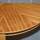 Paire de tables console demilune Bevan Funnell Phoenix en bois de zebrano
