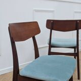 set of 4 vintage teak chairs
