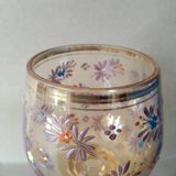Roemer wine glass in blown enamelled glass, 19th century