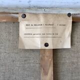 Oil painting on canvas landscape river bellerive bridge signed "morand" vinage