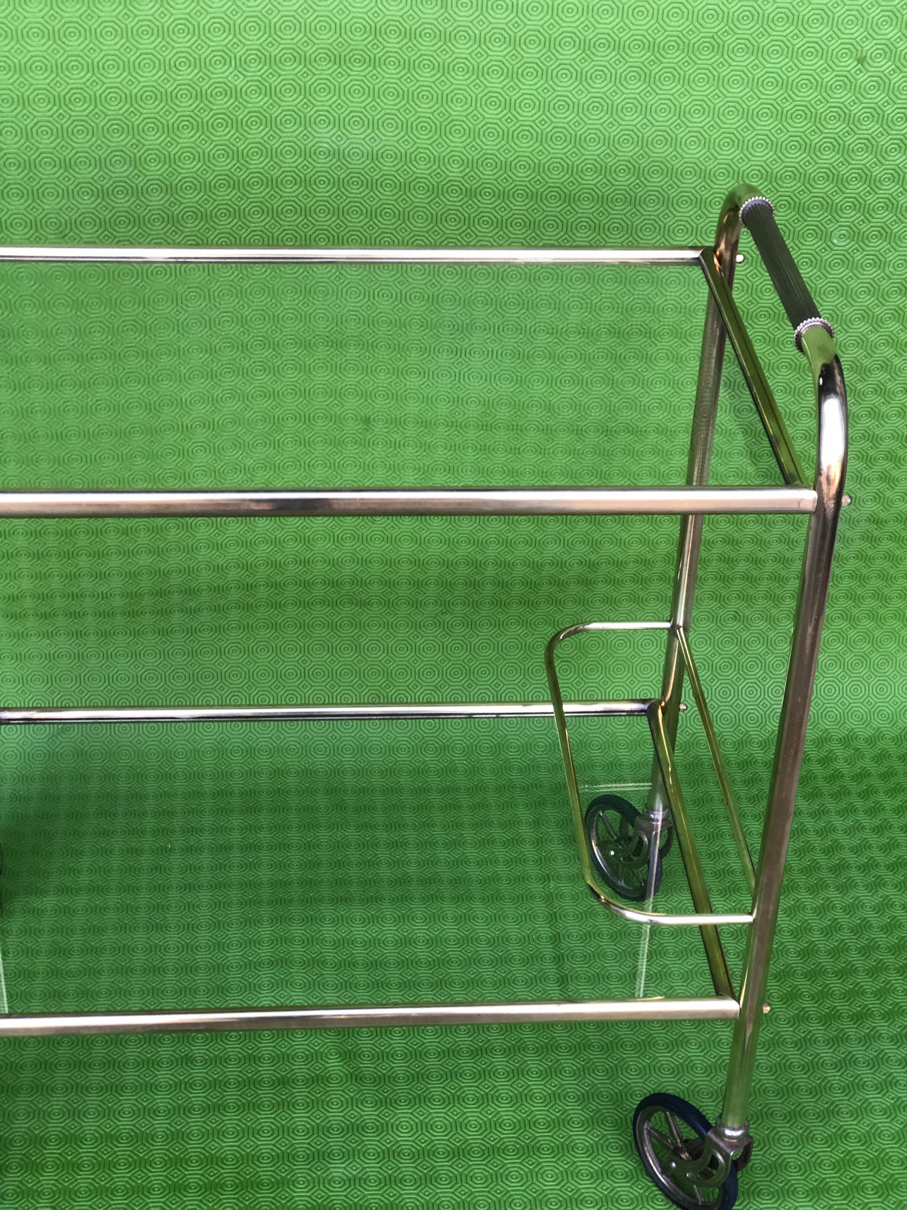Desserte roulante vintage 1960-1970 metal dore