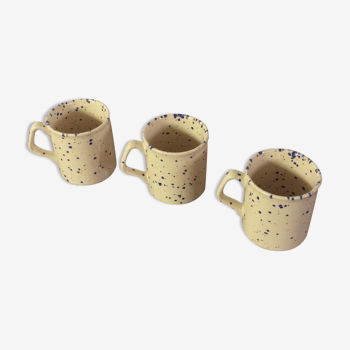Three terrazzo mugs