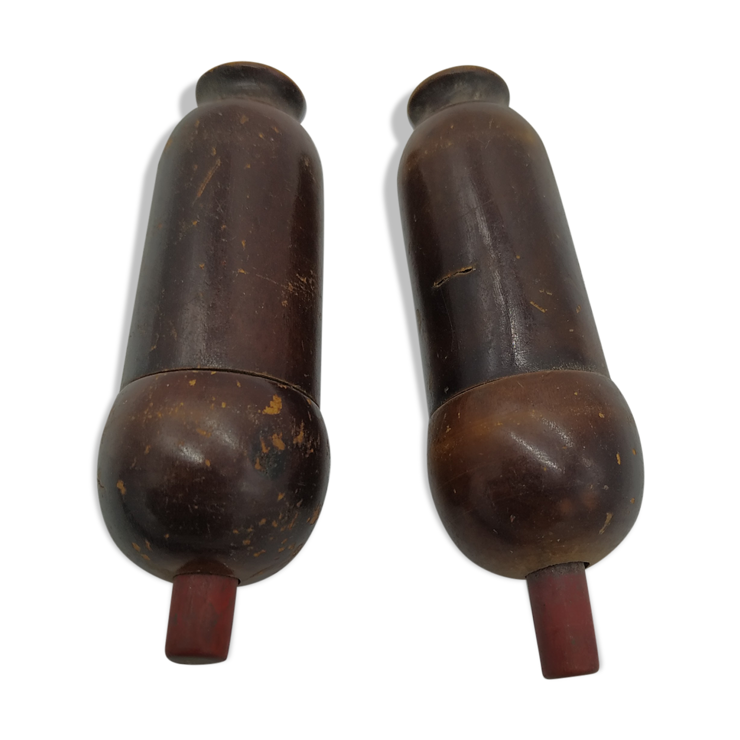 Pair of old wooden and Bakelite switches