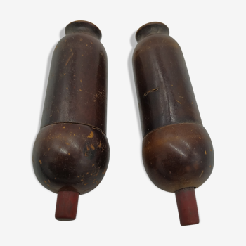 Pair of old wooden and Bakelite switches