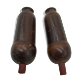 Pair of old wooden and Bakelite switches