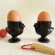 Vintage chicken shells in black opaline