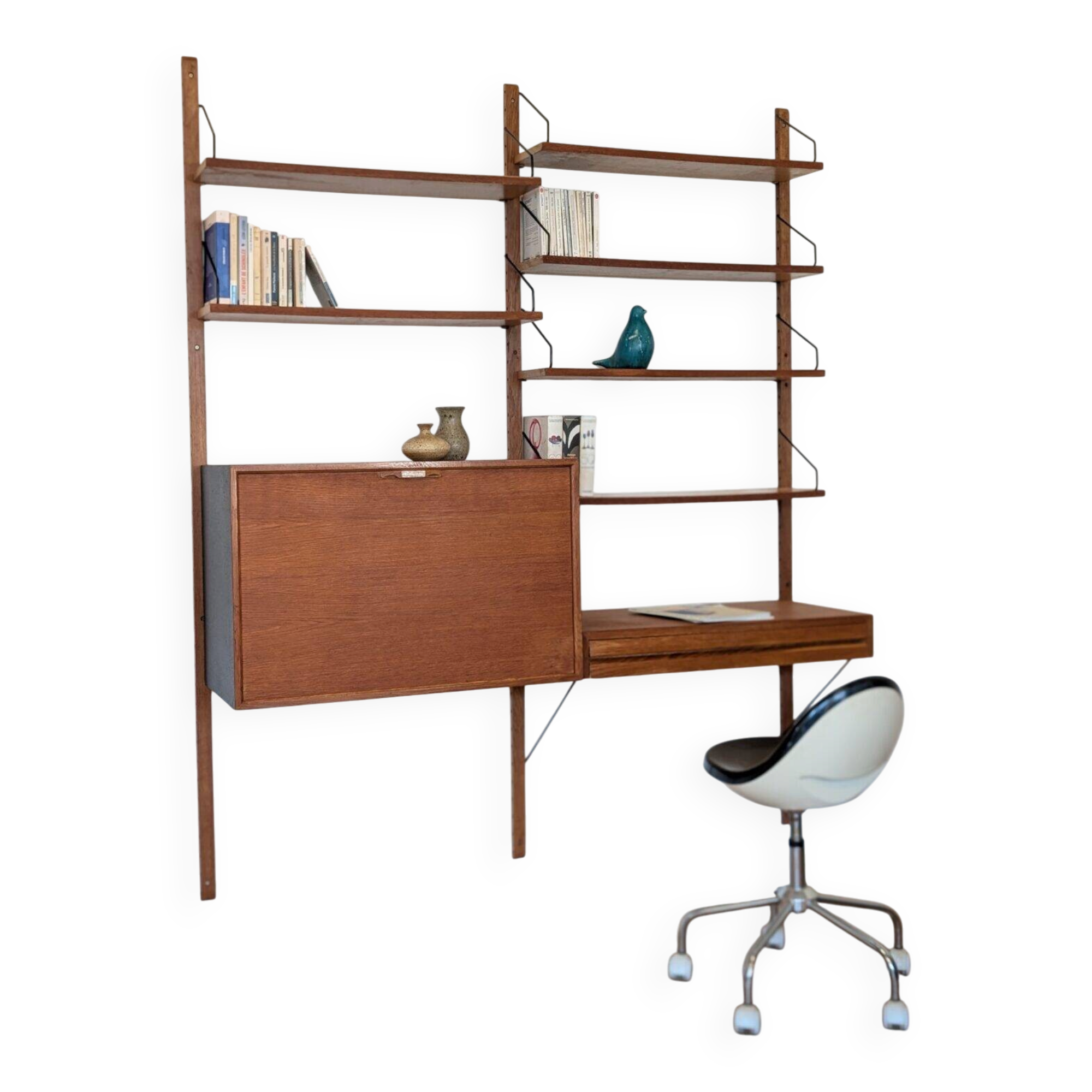 Teak wall unit by Poul Cadovius from the 1960s.