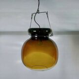 Murano amber glass chandelier from the 70s Tony Zuccheri design for Veart