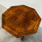 English octagonal inlaid table