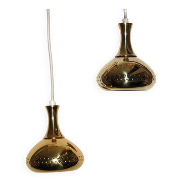 Pair of brass lamps by Hans-Agne Jakobsson, Scandinavia (Tynell Lisa Pape)