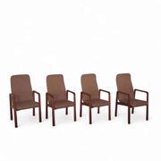 4 x Teak & Fabric Dining Chairs " STUKBAER " from Dyrlund Danmark 1960s