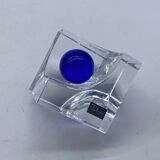 Daum France 🇫🇷 blue ball ashtray / pocket emptier