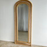 Rattan foot mirror with braces H:2m