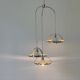 Mid-century modern triple shade ceiling light by Reggiani, 1960s, Italy.