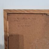Table Painting Old Painter Portrait Sisley By R. COSTES 20th Century