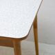 Midcentury formica and wood central table, Czechoslovakia, 1960s