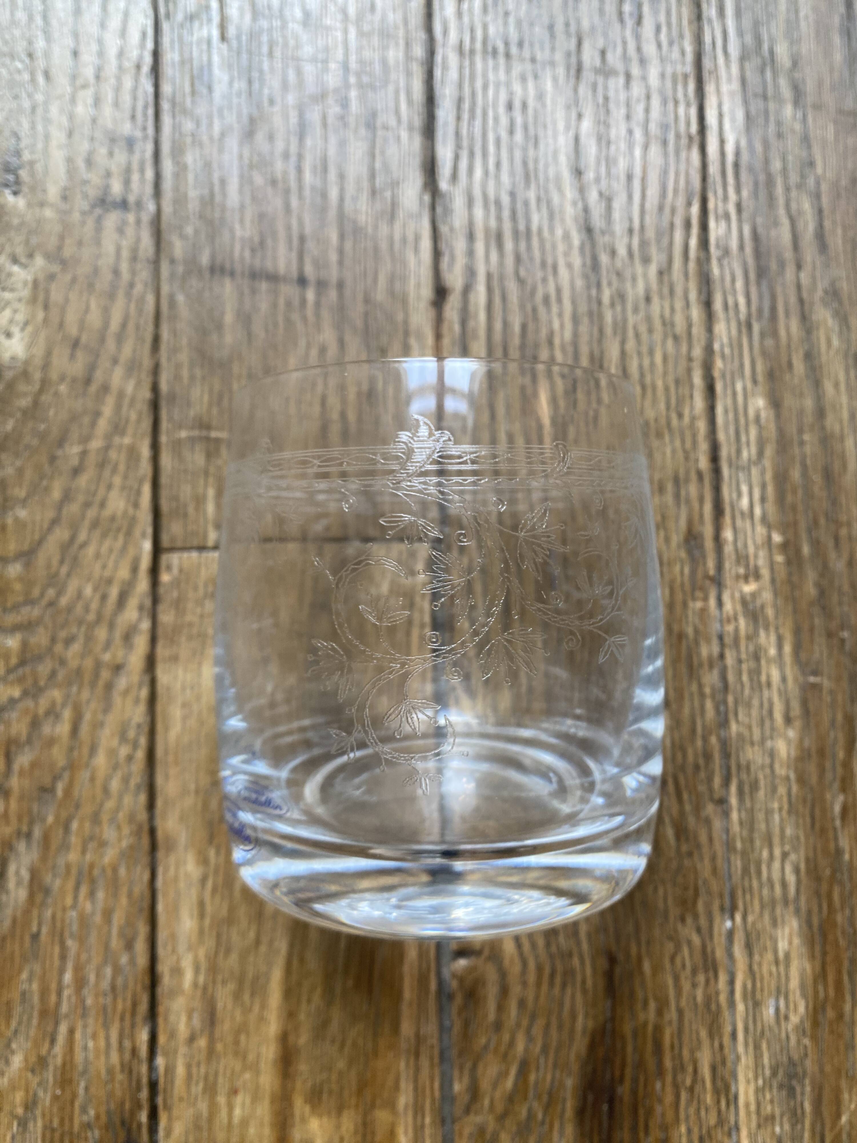 Bohemian crystal engraved glasses