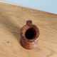 Candle holder glazed stoneware chocolate