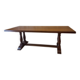 Large French walnut monastery table – 220 × 90 cm