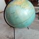 Old terrestrial globe world map Taride metal feet