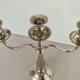 Silver metal chandelier, 3 branches