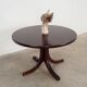 Round mahogany table, Danish design, 1970s, made in Denmark.