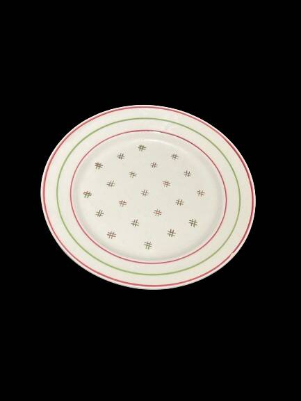 Lot of ten stamped Lunéville Imperial Flan ceramic plates