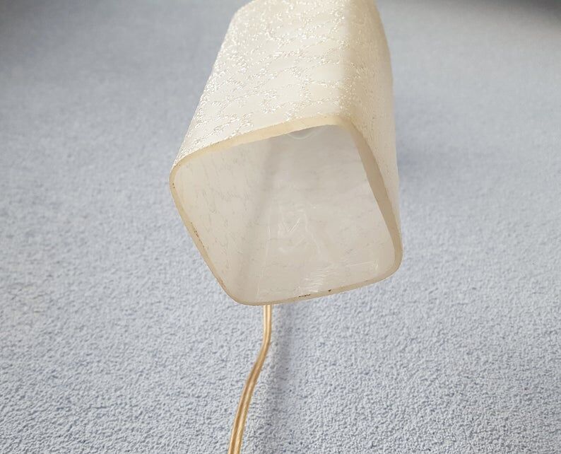 Wooden applique with 60s glass blind