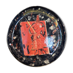Assiette murale en céramique René