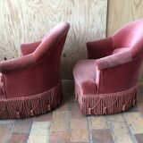 Pair of toad armchairs