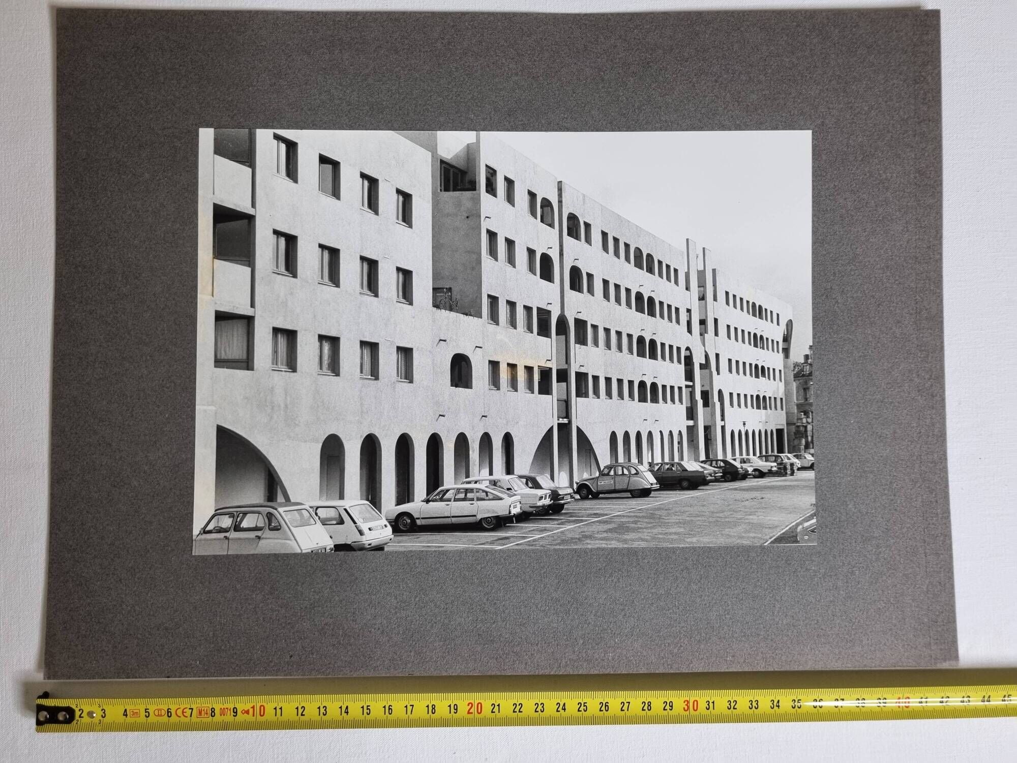 Art photography, town planning, architecture, vintage silver print, 1960s