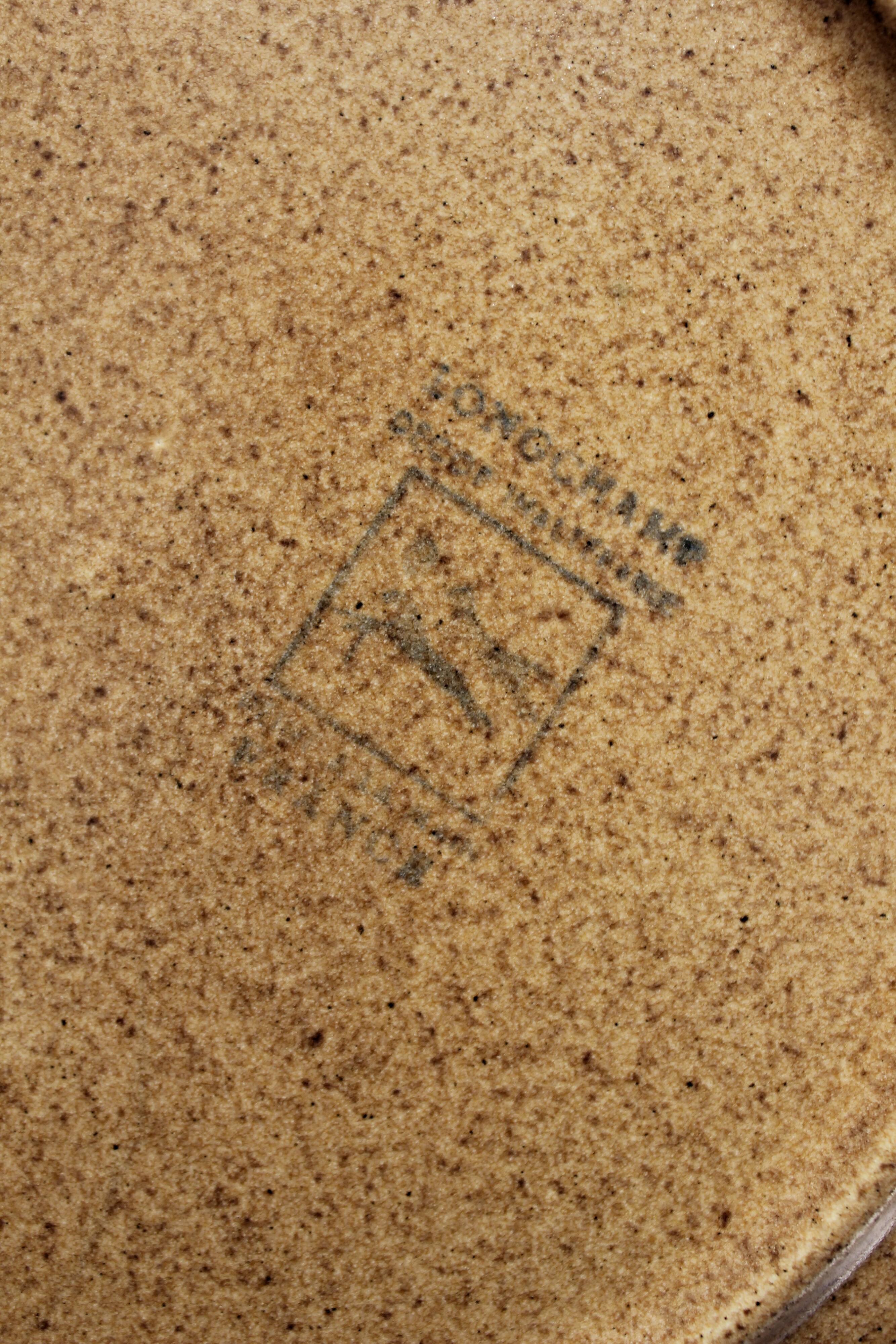 6 flat plates in vintage Longchamp stoneware