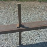 Pair of nineteenth century farmhouse table benches 251cm