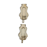 Pair of vintage pewter sconces