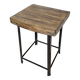 Old workshop stool in wood + wrought iron